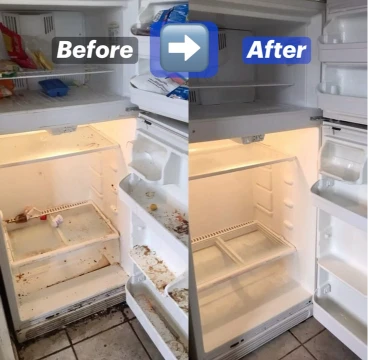 refrigerator interior cleaning before and after repair service Abilene Texas